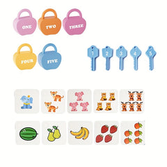 Educational Alphabet Lock Game Colorful Matching Toy Develops Math & Word Cog
