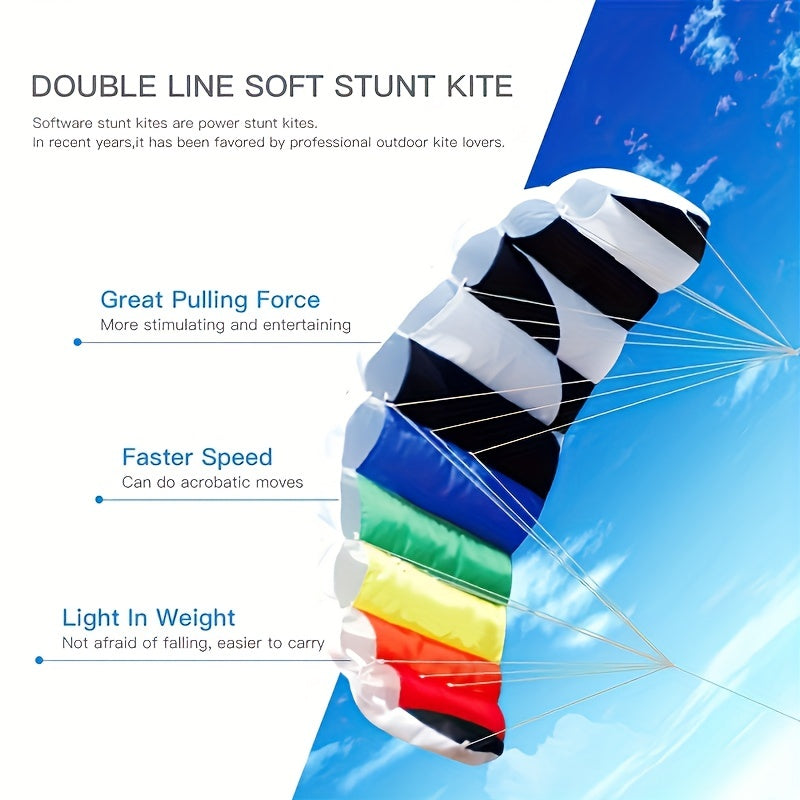 Double Line Soft Sports Kite for Family - Outdoor Flying Kite for Kids