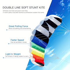 Double Line Soft Sports Kite for Family - Outdoor Flying Kite for Kids