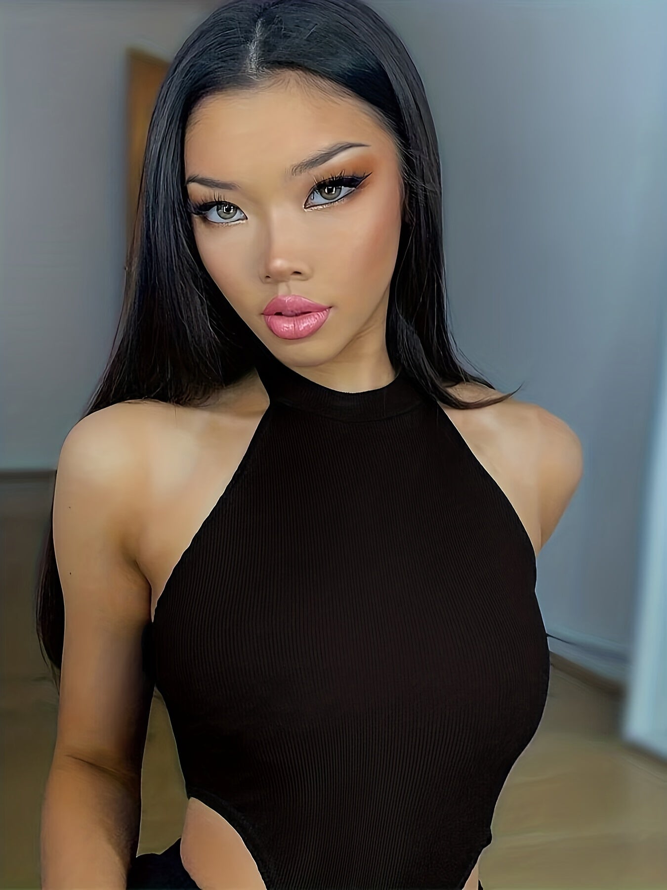 Halter Neck Sexy Bodysuit Casual Summer Sleeveless