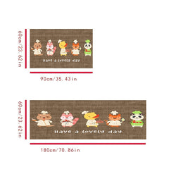 Animal Pattern Kitchen Non-slip Floor Mat, Indoor Carpet, Kitchen Carpet