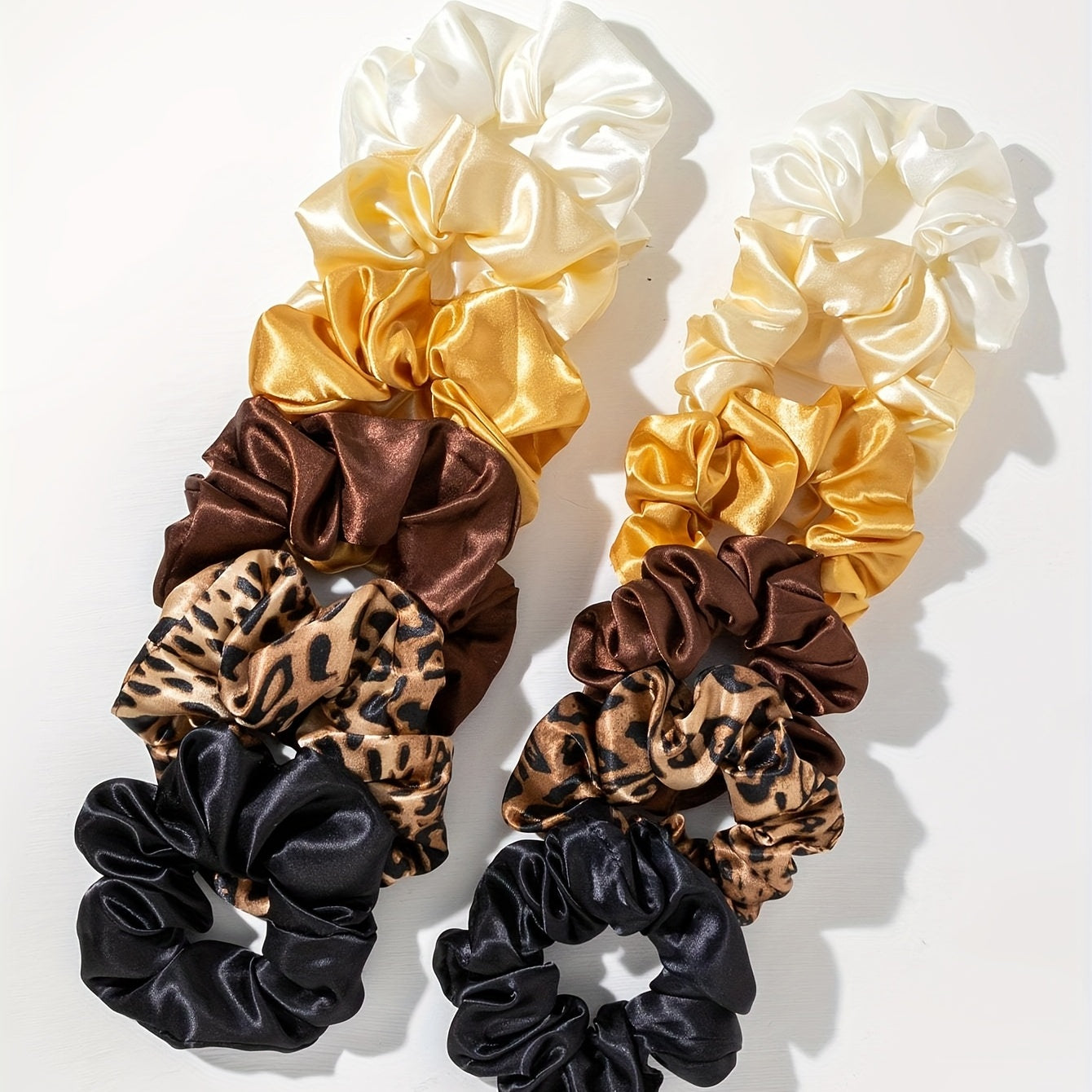 12pcs Leopard Print Scrunchie Hair Tie Y2K Hair Rope Accessory