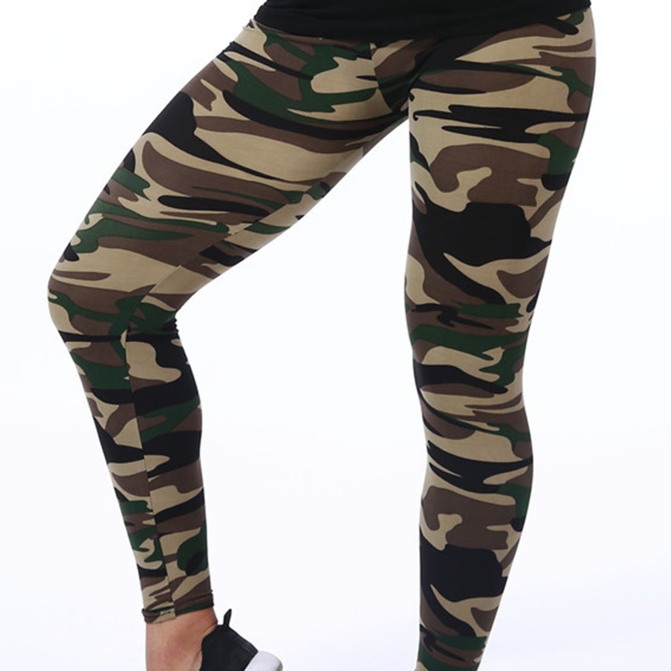 Sexy Camo Print Leggings High Waist Slim Fit Bottoms