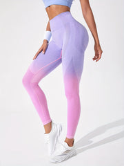 Gradient High Waist Yoga Leggings Fitness Pants