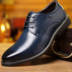 Men's Lace Up Dress Shoes Round Toe Non Slip Business Formal Shoes