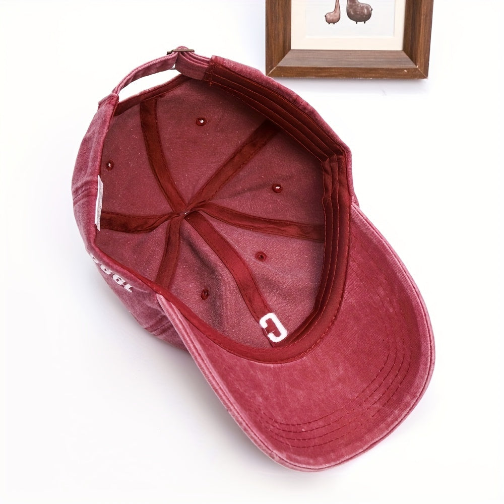 Embroidery Baseball Cap Distressed Couple Dad Hat Adjustable Unis