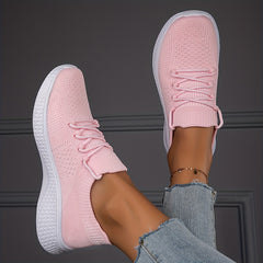Women's Breathable Lace-up Sneakers Non-slip Running Shoes