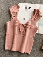 Ribbed Knotted Tank Top for Women