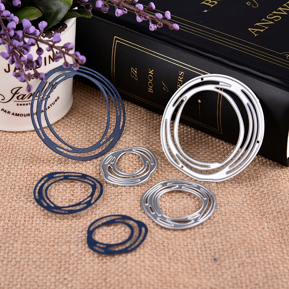3pcs Round Circle Metal Cutting Dies Stencil