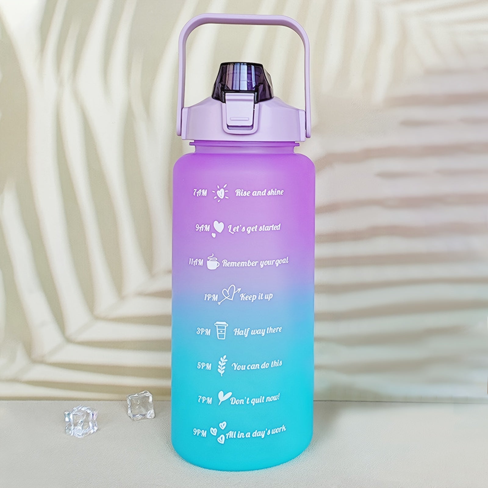 Gradient Sports Water Cup 2000ml Portable Leakproof Bottle With Time Marker