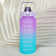 Gradient Sports Water Cup 2000ml Portable Leakproof Bottle With Time Marker