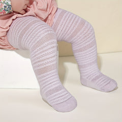 3pcs Girls Striped Leggings Mesh Breathable Casual Pants Kids Spring Summer
