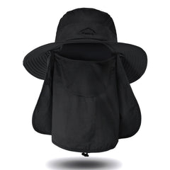 Sun Protection Bucket Hat With Removable Face Mask