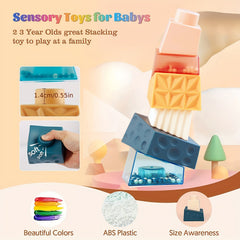 6 Piece Baby Stacking Toys for Balance Sorting Early Education Boys & Girls