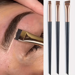 3Pcs Ultra Thin Eyebrow Brush Set Angled Precision Makeup Brushes