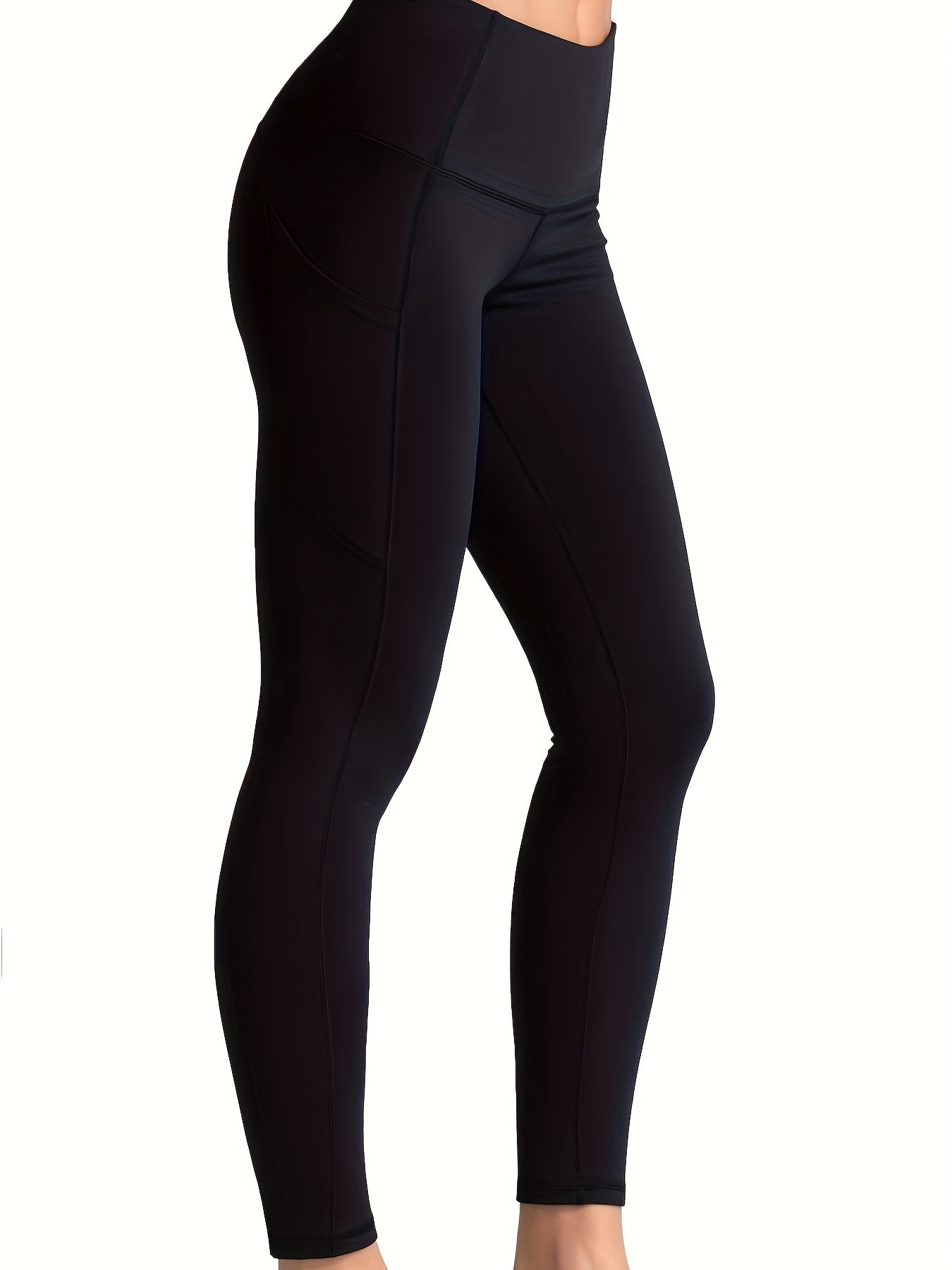 Fleece Liner High Waist Yoga Pants Slim Fit Stretch Sporty Activewear