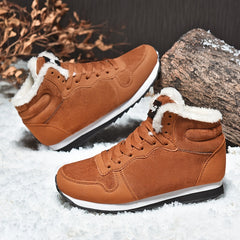 Women's Non-slip Thickened Medium Tube Platform Snow Shoes