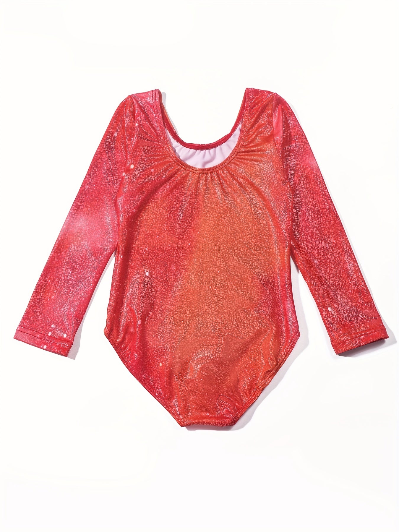 Girl's Horse Pattern Gymnastics Tights Long Sleeve Leotard