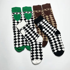 4 Pairs Women's Mid Tube Socks - Mixed Colors