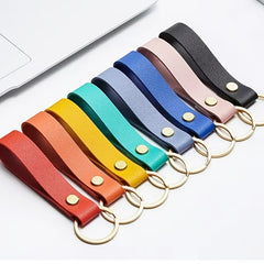 PU Leather Keychain Unisex Keyring Car Auto Key Strap Business Gift