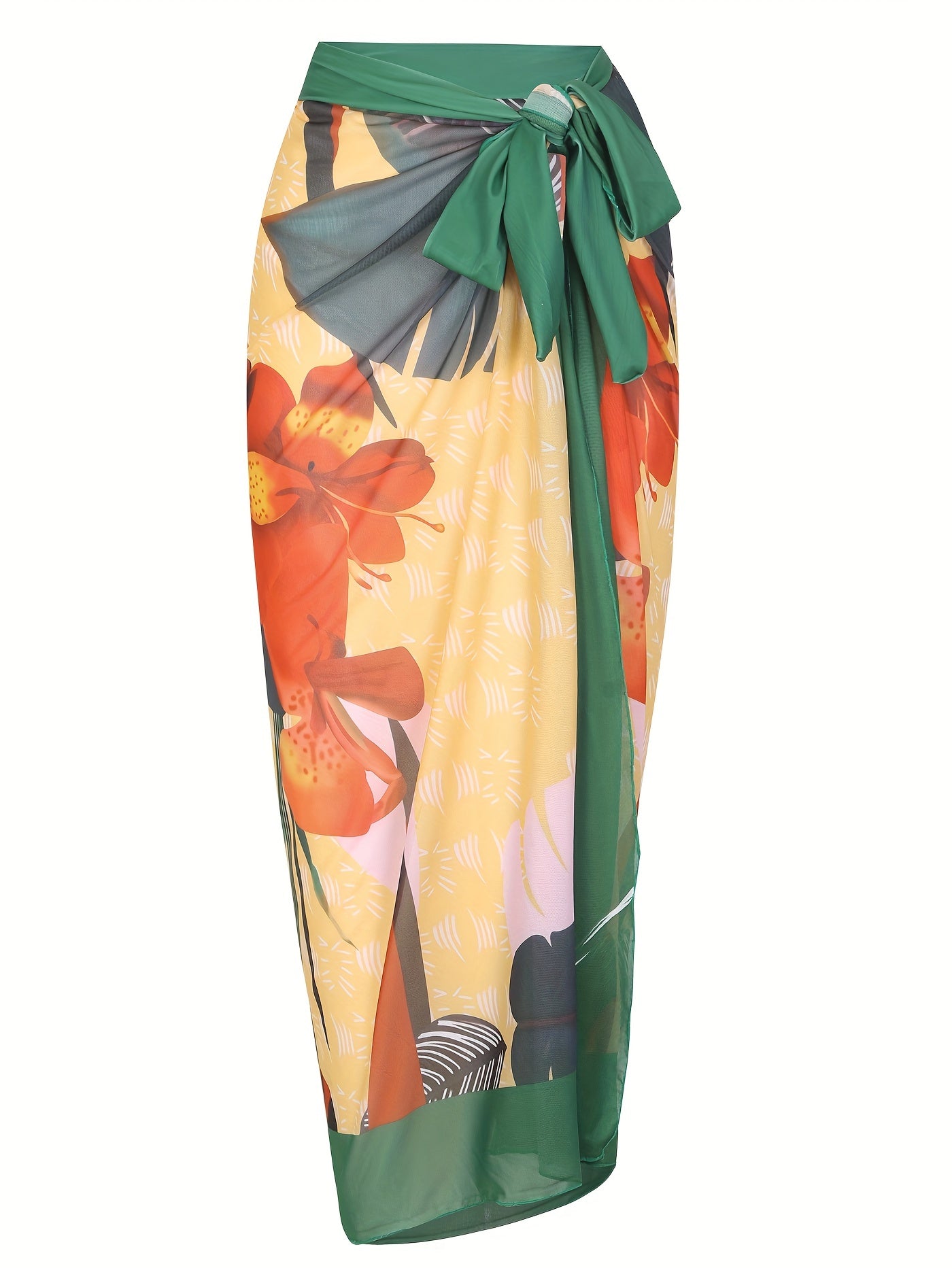 Women's Plus Size Tropical Print Tankini Set