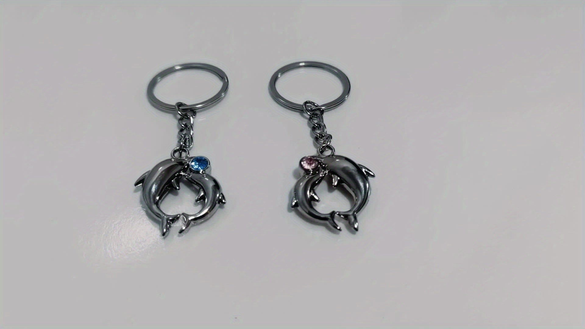 Cartoon Couple Dolphin Keychain Pendant Gift