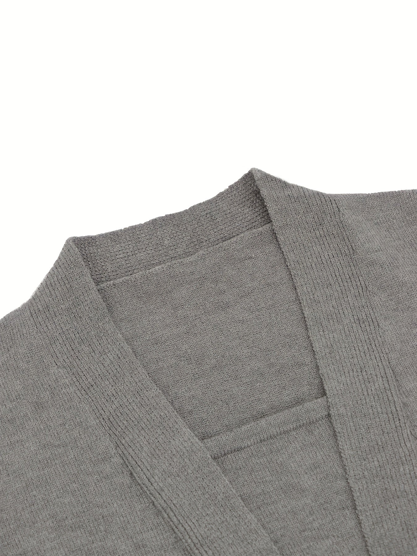 Casual Sweater Women's Solid Long Sleeve V Neck Jumper