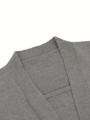 Casual Sweater Women's Solid Long Sleeve V Neck Jumper