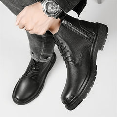 LAORENTOU Men's High Top Motorcycle Boots