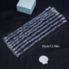 4pcs Transparent Shoulder Straps Invisible Adjustable Underwear Straps