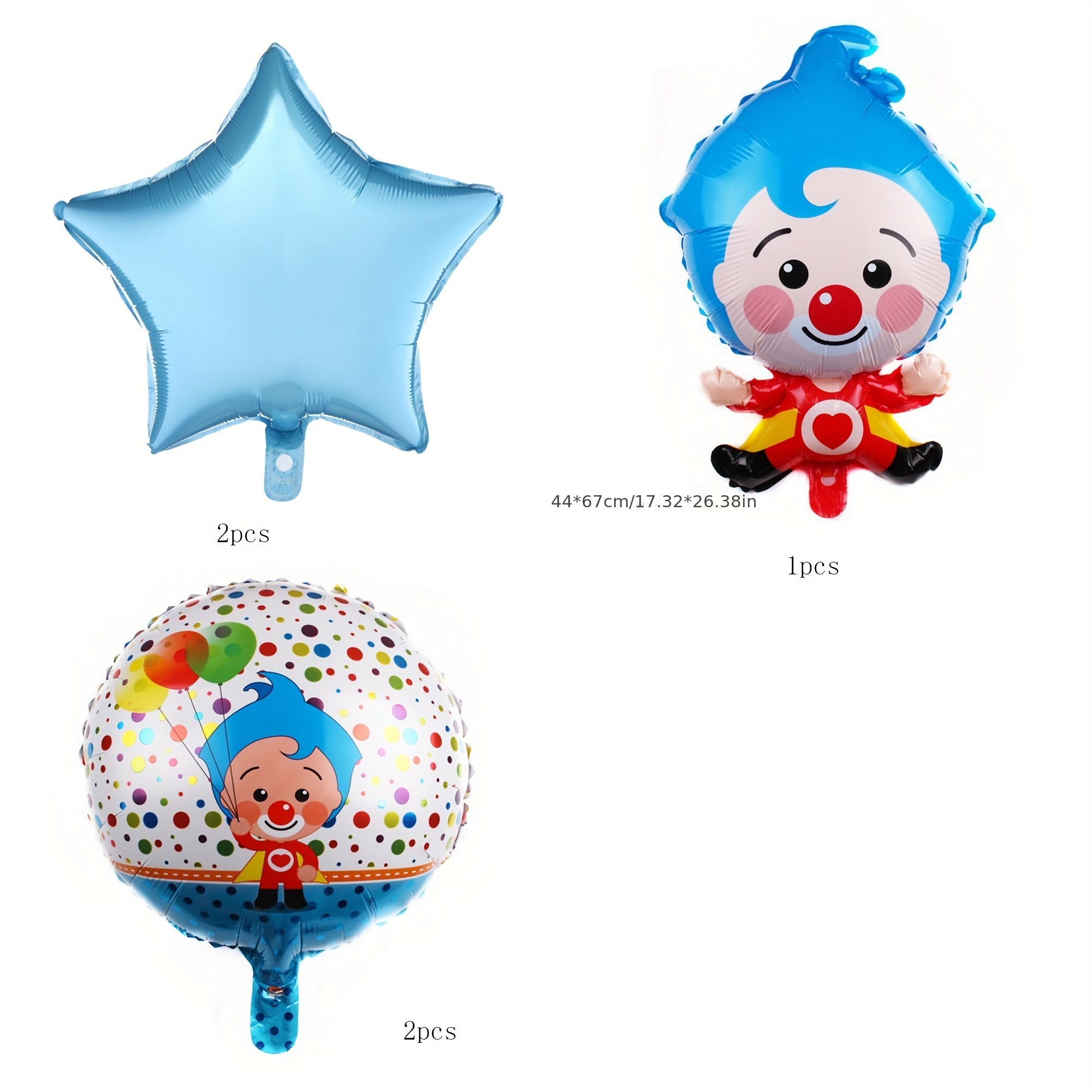 5pcs Clown Balloon Birthday Party Decoration Circus Clown Balloon