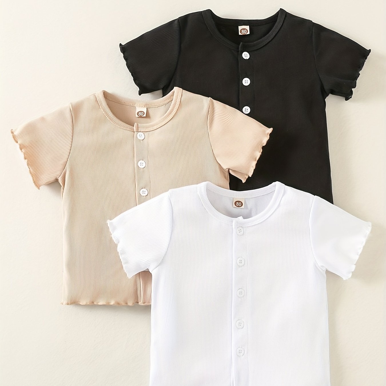 Summer Girl's 3pcs Bottoming T-shirts Set