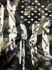 Camouflage Pattern T shirt Casual Street Style Stretch Tee Shirt