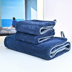 3pcs High Density Coral Fleece Towel Set Soft & Absorbent