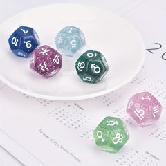 3pcs 12 Sided Zodiac Dice Constellation Divination