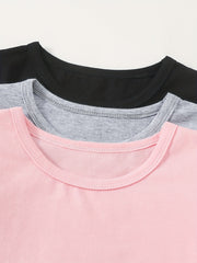 3pcs Girls Cropped Short Sleeve T shirt Set Spring Summer Gift