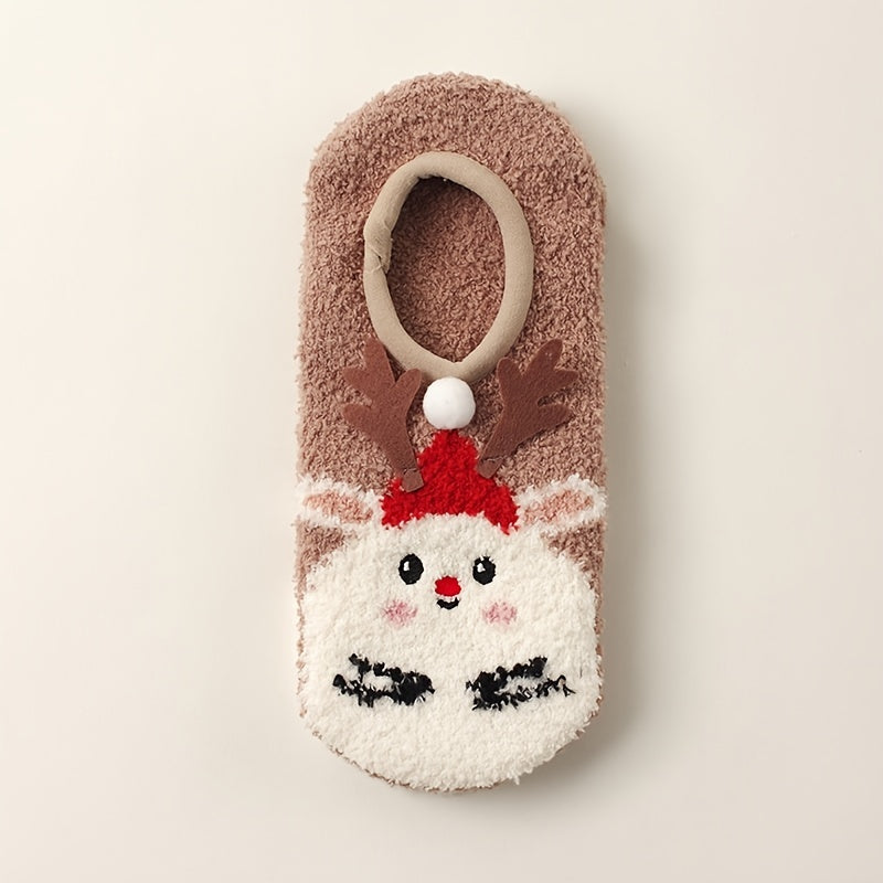 Women's Fuzzy Christmas Slipper Socks