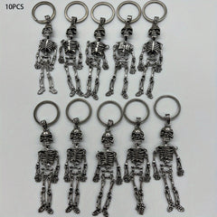 Silver Skeleton Keychain Bag Pendant For Men