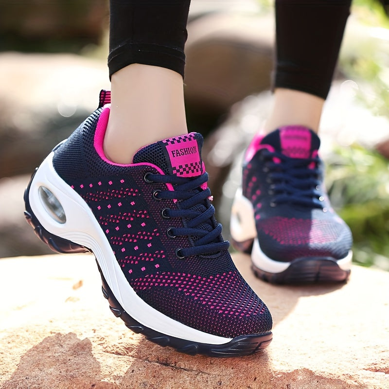 Women's Breathable Running Shoes Air Cushion Mesh Athletic Sneakers