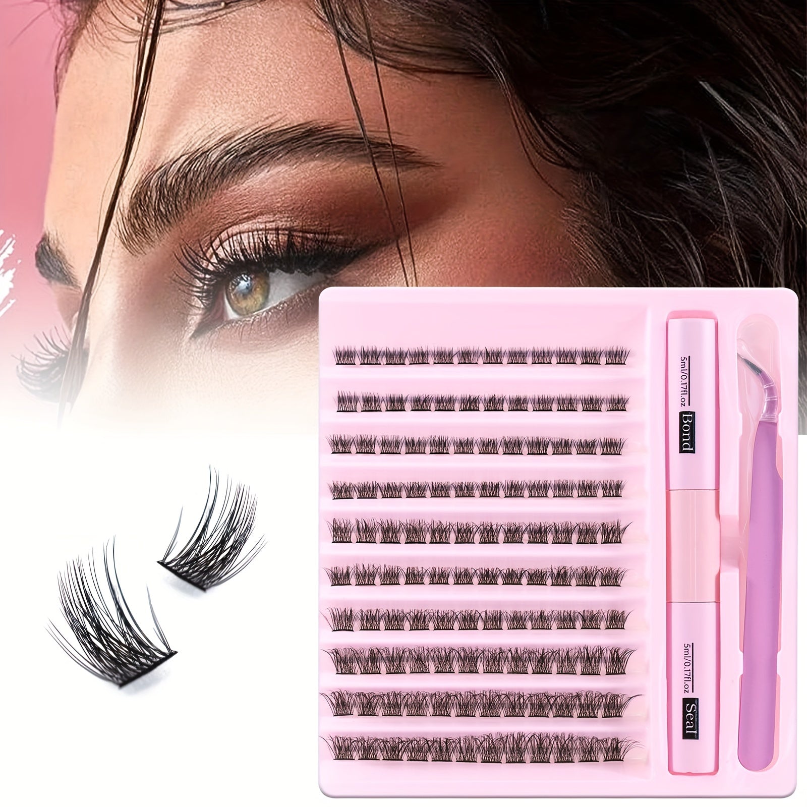 DIY Lash Clusters 120 Pcs Kit With Strong Lash Bond And Seal