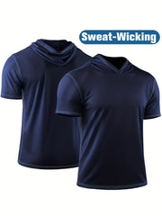 Men's Summer Loose Fit Quick Drying Sports Short Sleeve T shirt