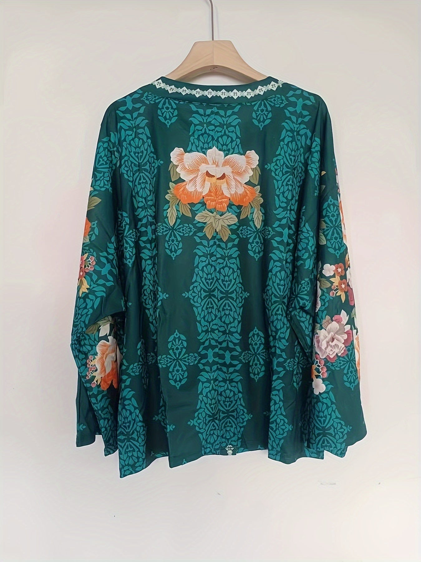 Floral Print Button Up Boho Blouse
