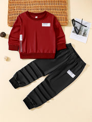 Boys Pullover Sweatshirt & Jogger Pants Set for Fall Winter
