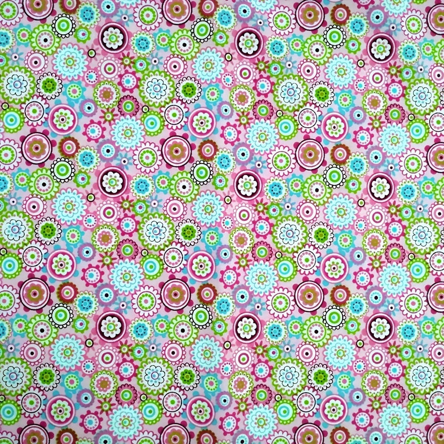 4pcs Multicolor Patchwork Fabric Cotton Quilting Material Floral Handcraf
