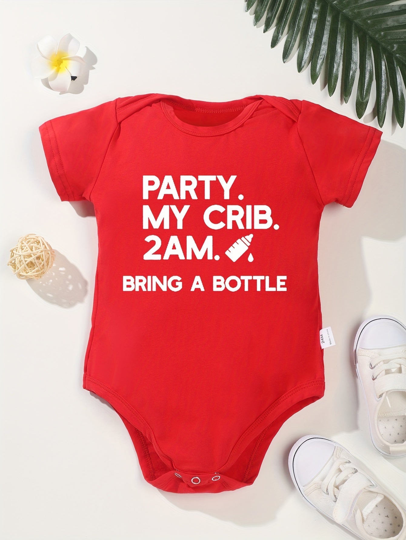 Cotton Baby Romper Fun Letter Printed Onesie 0-24M