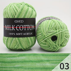 2pcs Milk Cotton Yarn 100 Acrylic Soft Warm Yarn for Crochet Knitting