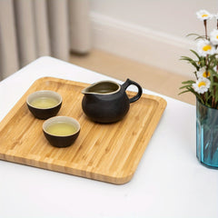 Bamboo Square Tray Cheese Plates Coffee Tea Serving Tray Fruit Storage Pallet