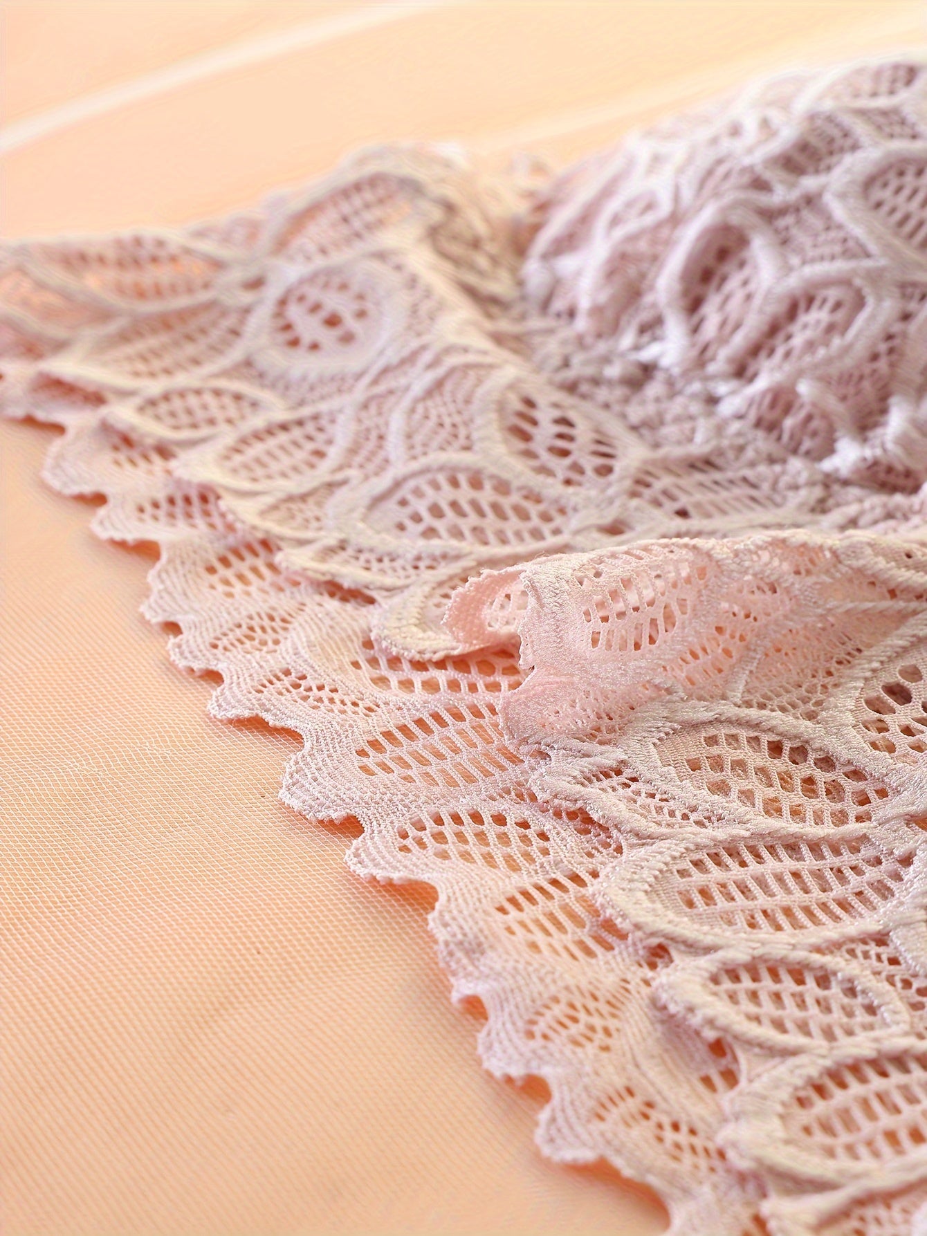 4pcs Comfy Wireless Push Up Bra Set Lace Contrast Women's Lingerie