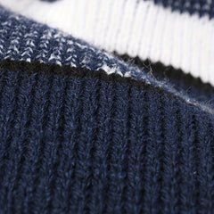Casual Thickened Warm Knitted Hat Double Layer Jacquard Ear Protection Hat