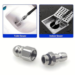 5000 PSI Sewer Jetter Nozzle for 1/4 Pressure Washer Quick Connector
